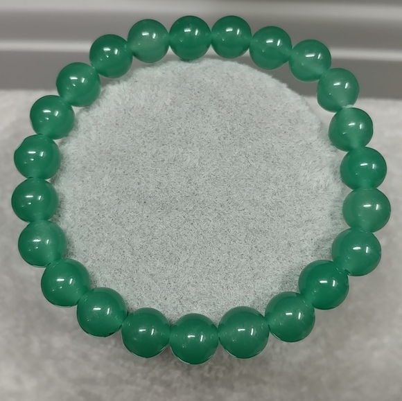 8mm Green Aventurine Beaded Stretch Bracelet Natural Gemstone 8mm Bead - Picture 8 of 8